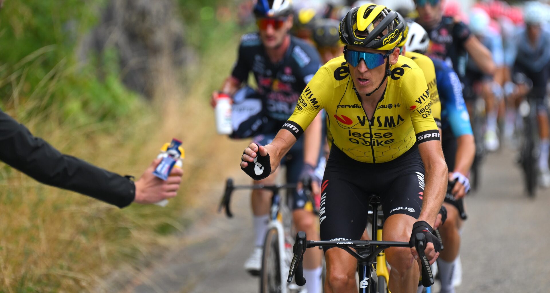 The riders of Visma-Lease a Bike taking on nutrition