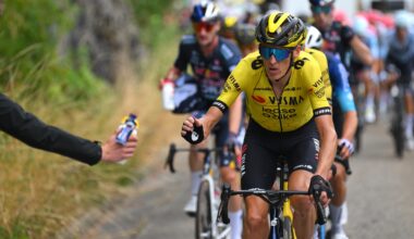 The riders of Visma-Lease a Bike taking on nutrition