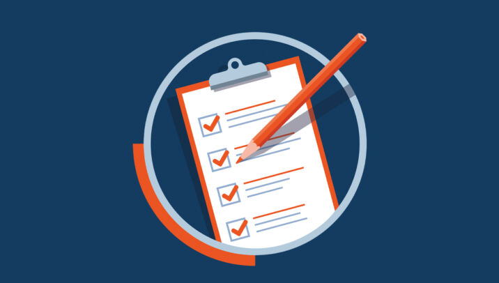 Illustration of a checklist and a clipboard