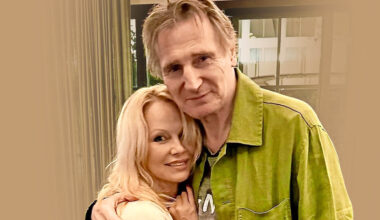 How Liam Neeson has fallen 'madly in love' with Pamela Anderson after filming sex scenes together for Naked Gun reboot