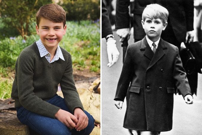 Side by side image of prince louis (left) and prince edward (Right)