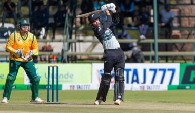 What makes Tim Robinson, an all-rounder, unique is his past as a javelin thrower. (Zimbabwe Cricket)