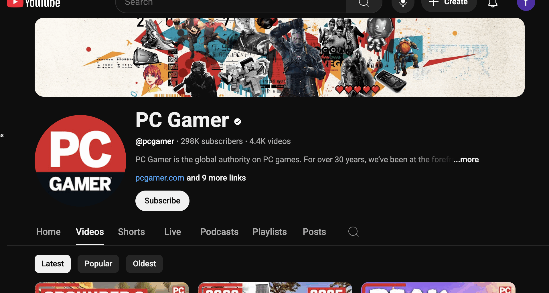 PCGamer YouTube