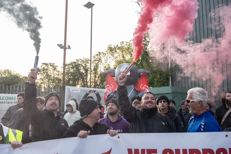 On the Birmingham mega picket on 9 May