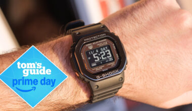Casio G-Shock Move DW5600 with a Tom's Guide Prime Day badge attached