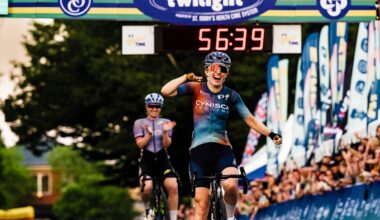 Alexis Magner (Cynisca Cycling) won her third consecutive Athens Twlight Criterium in 2025, her sister Kendall Ryan (L39ION of Los Angeles) finishing third