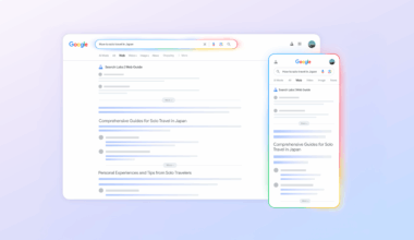 An experimental AI-organized search results page