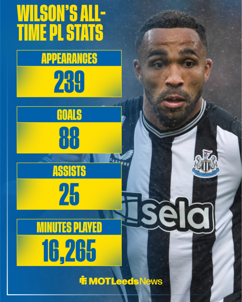 Leeds United target Callum Wilson's all-time Premier League stats.