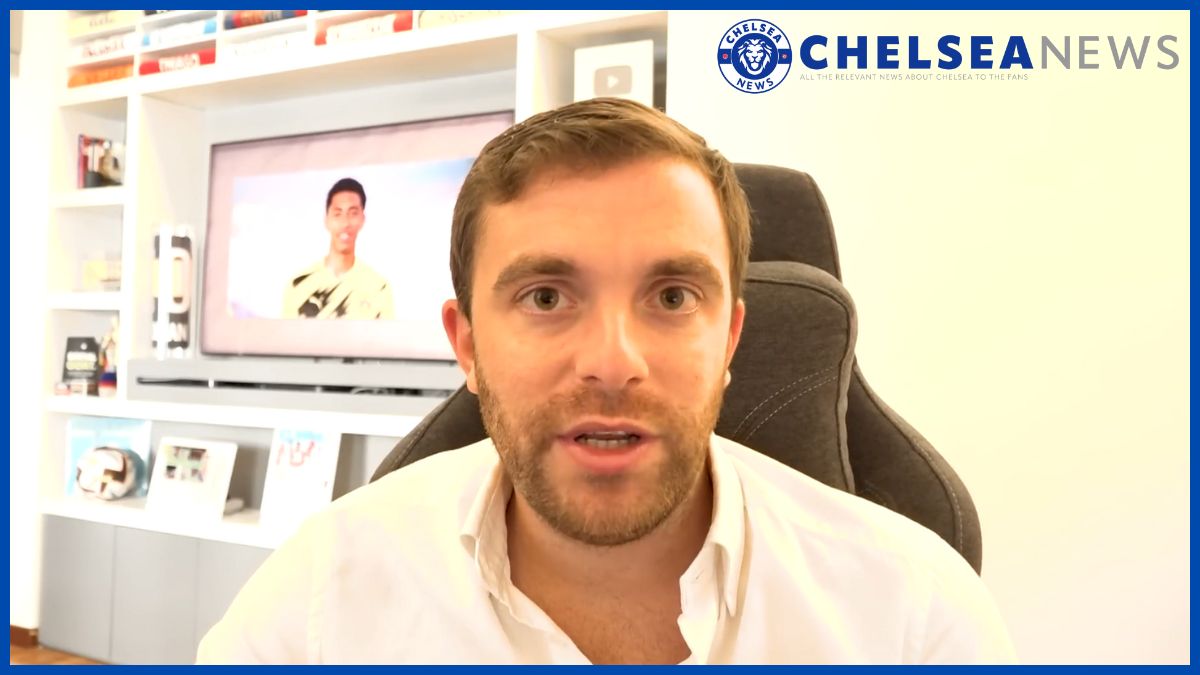 Fabrizio Romano speaks with a Chelsea News logo.