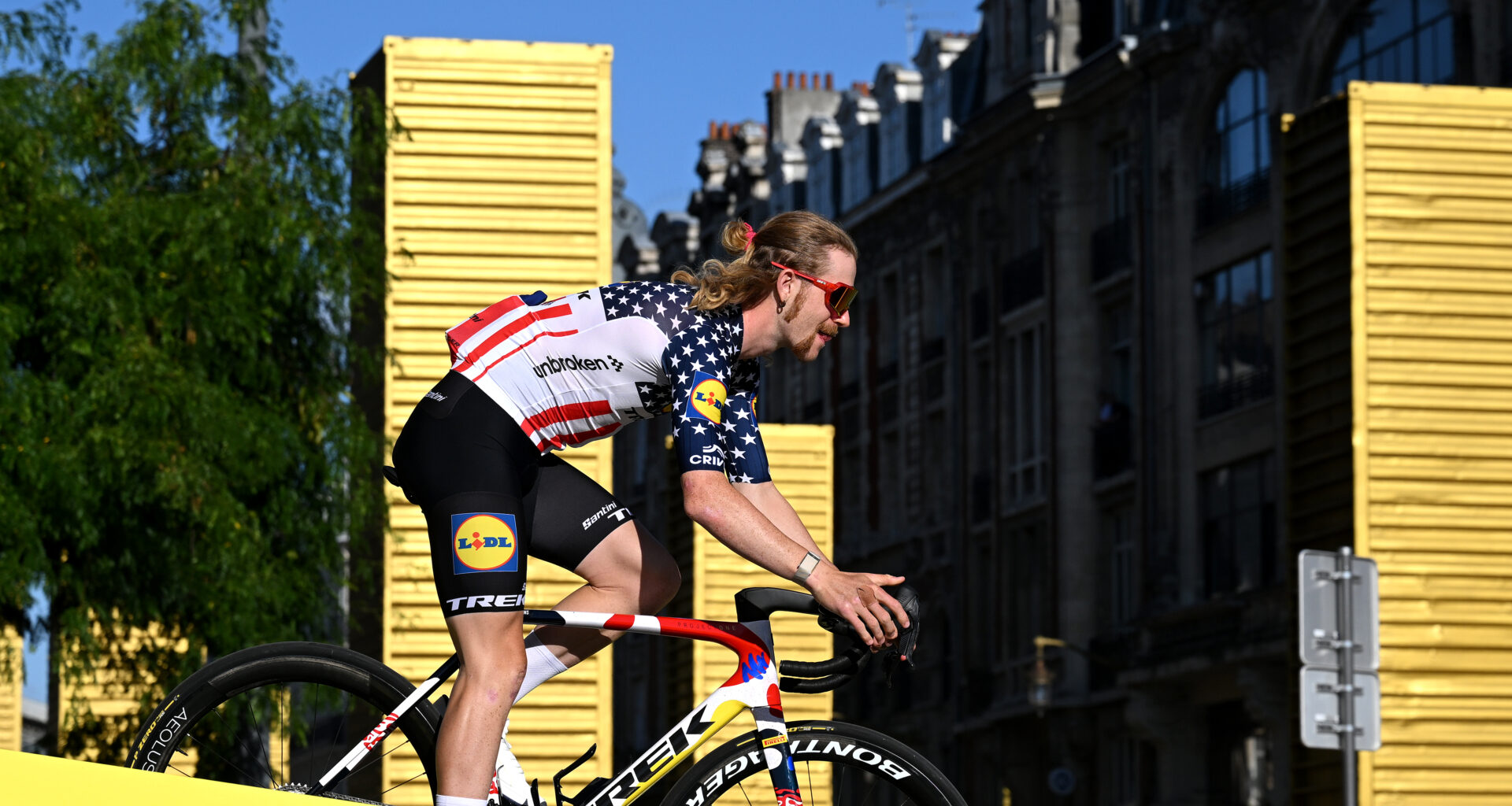 Quinn Simmons at the Tour de France presentation