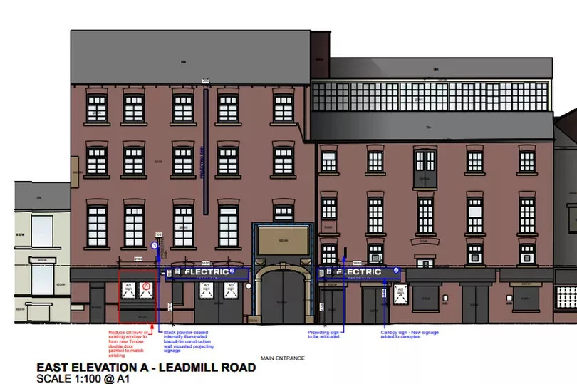 How the side of the building could look from Leadmill Road