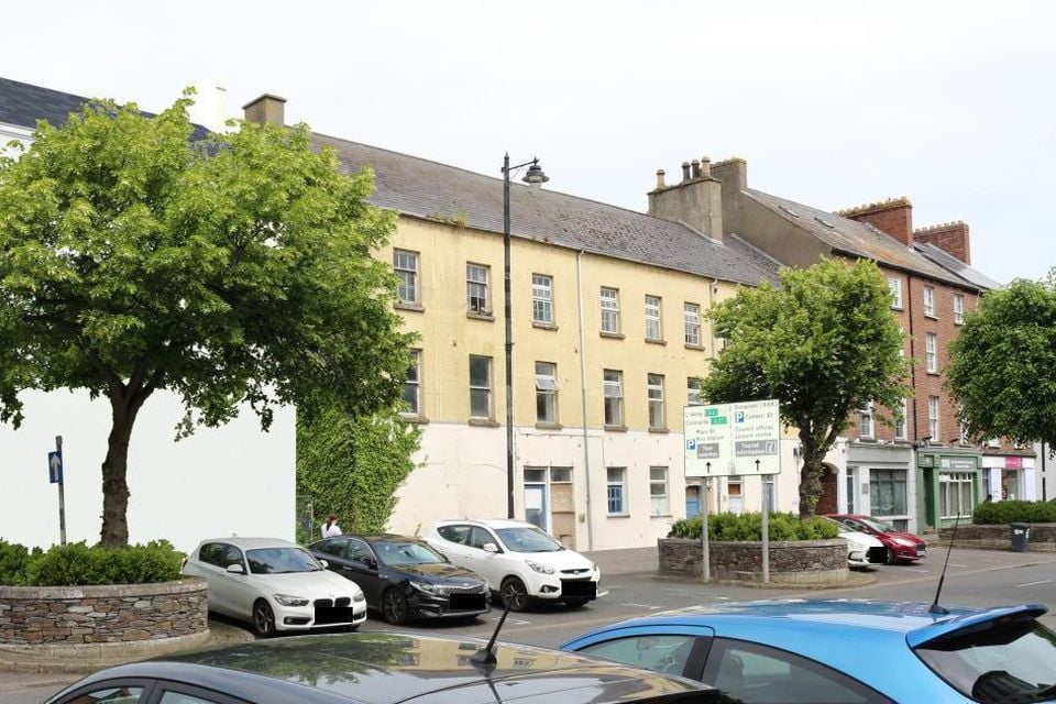 The current dilapidated buildings on Main Street, Limavady