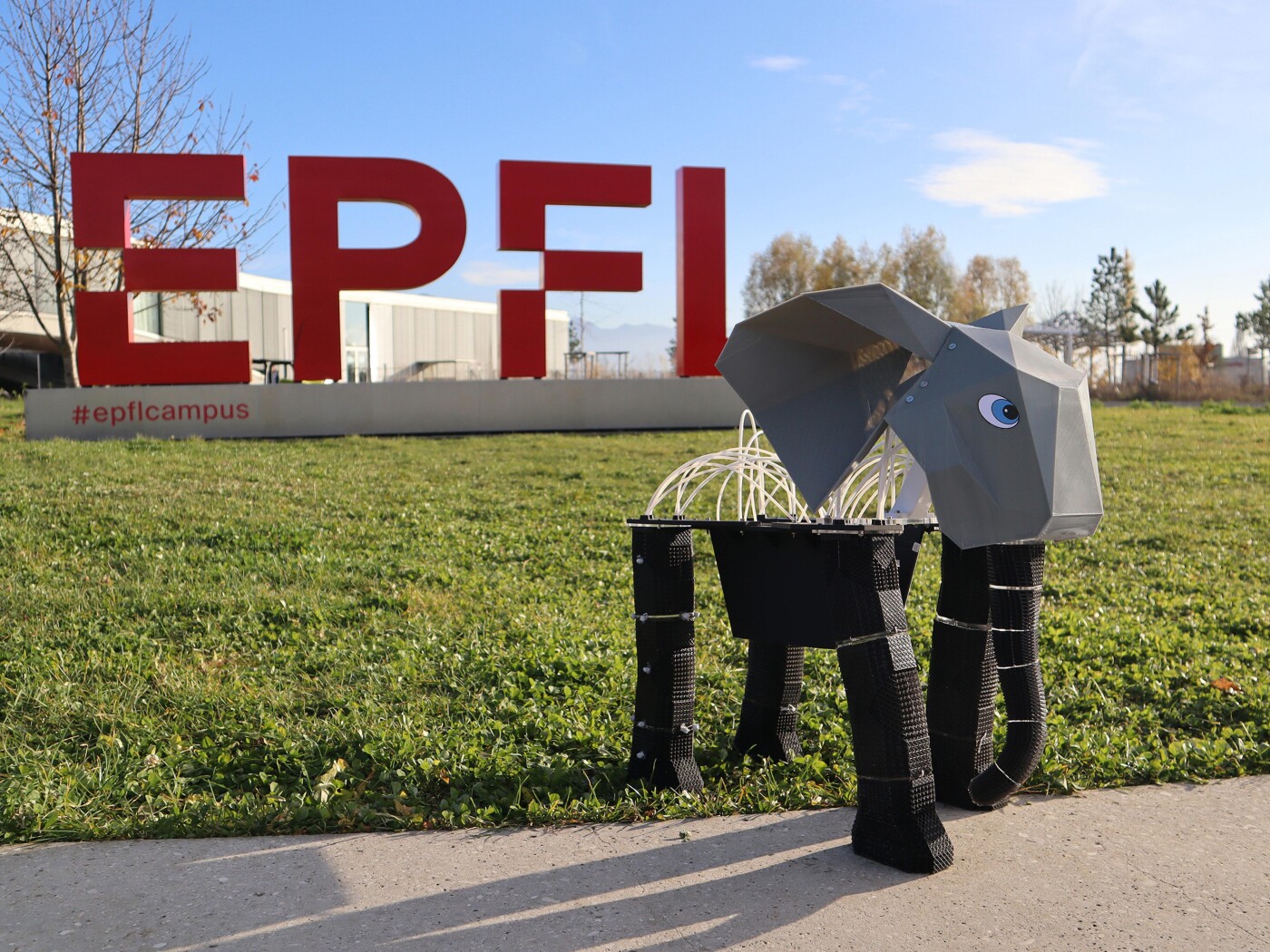 Elephant robot designed using a bio-inspired 3D printing method