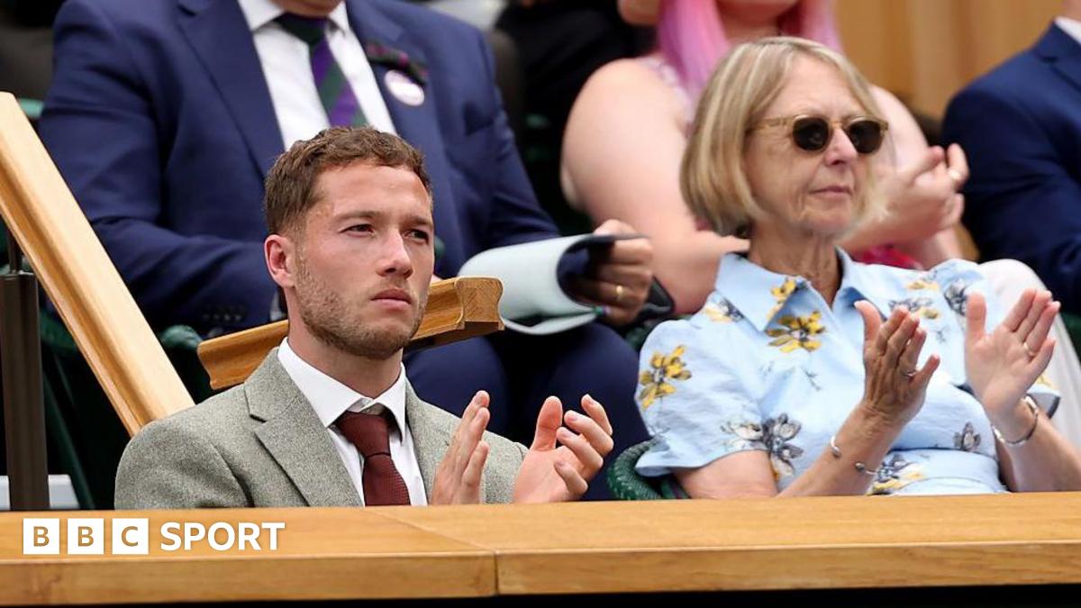 Alfie Hewett in the Royal Box at Wimbledon on Sunday