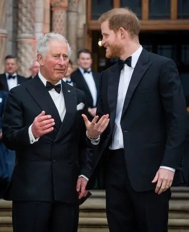 Getty King Charles III and Prince Harry on April 4, 2019.