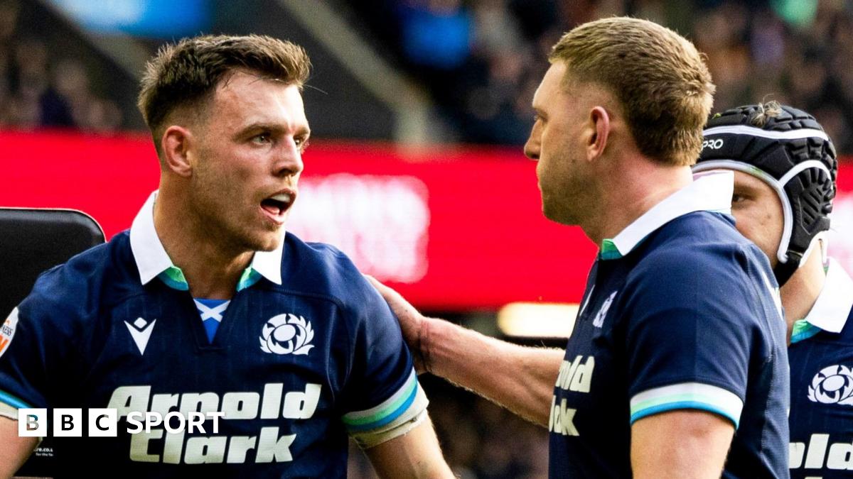 Ben White and Finn Russell of Scotland