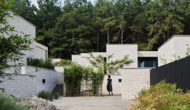 studio8's resort villas nestle amid pine forests in china