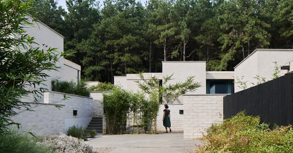 studio8's resort villas nestle amid pine forests in china