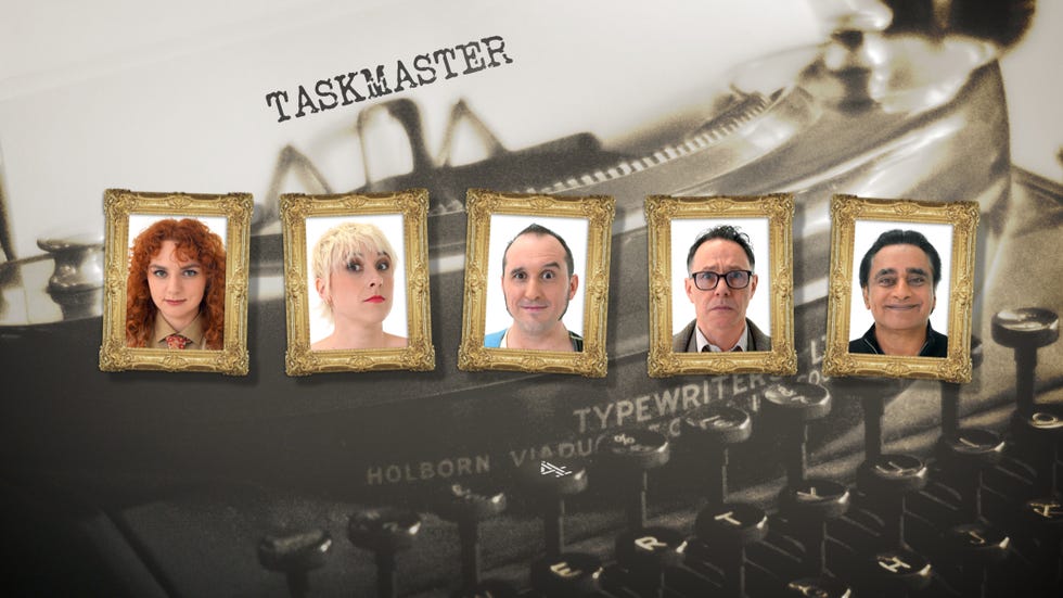 embargoed 03725 2200, ania magliano, maisie adam, phil ellis, reece shearsmith, sanjeev bhaskar, taskmaster season 20