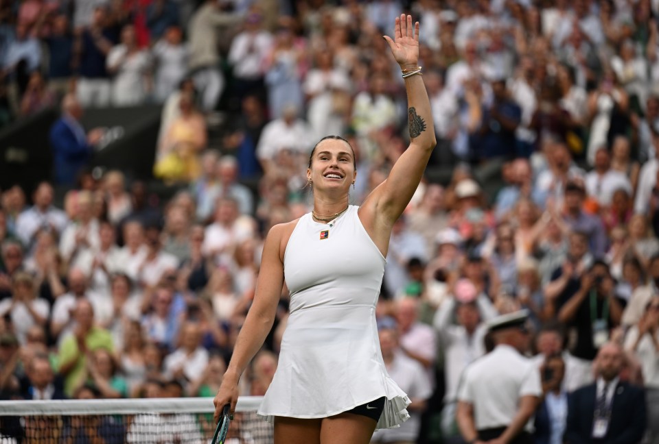 Sabalenka is a three-time Grand Slam champion and into the Wimbledon quarter-finals