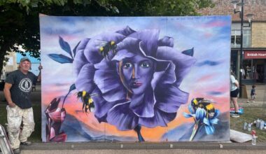 Burnham-On-Sea street artist unveils colourful new artwork