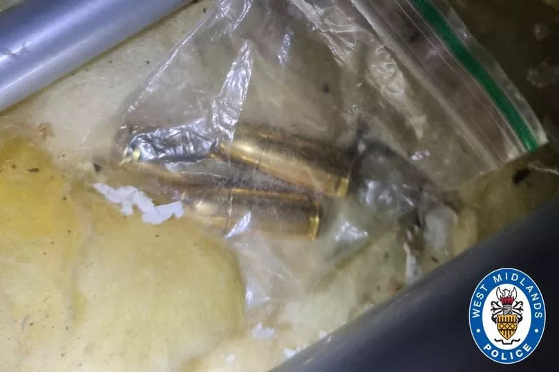 Ammunition recovered from a home in Woodman Walk in the Erdington area near Witton Lakes