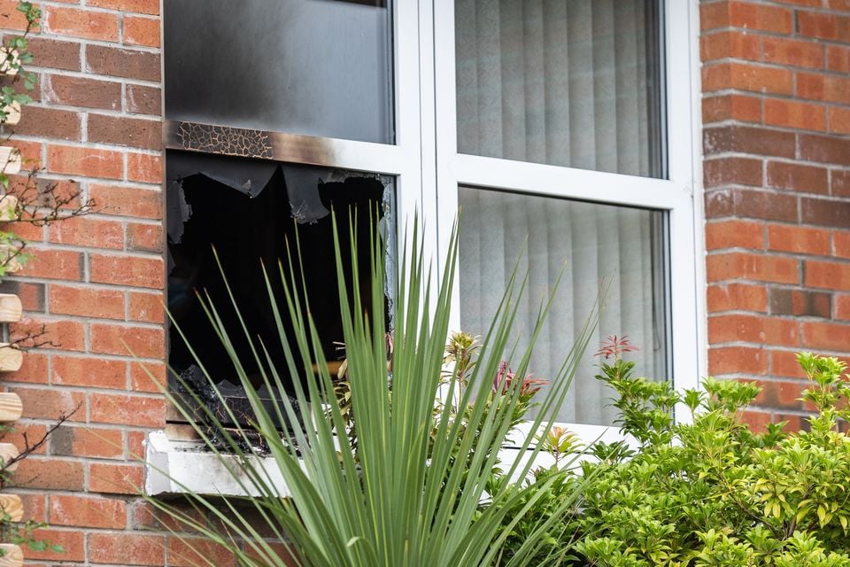 Petrol bomb attack at a property in the Forthriver Road  area on the 25th July 2025 (Belfast Telegraph)