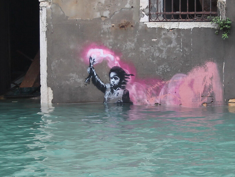 banksy mural removed for restoration as zaha hadid architects revives venetian palazzo