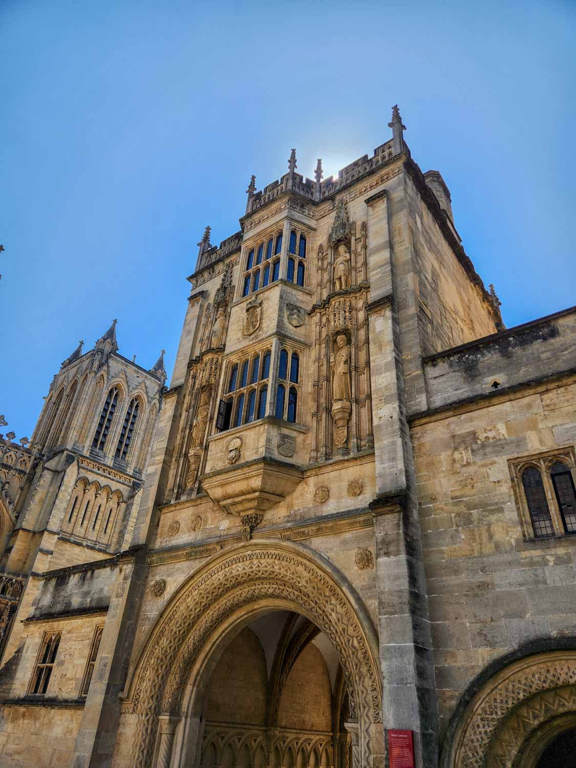 View of Bristol cathedral on a sunny day during a short break in Bristol with kids