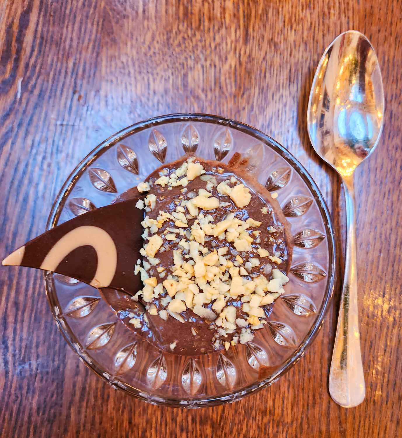 Chocolate and salted caramel dessert at Cosy Club during a visit to Bristol with kids