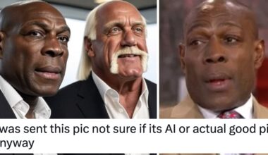 Frank Bruno had a question about this picture of him with Hulk Hogan and the entire internet had the answer