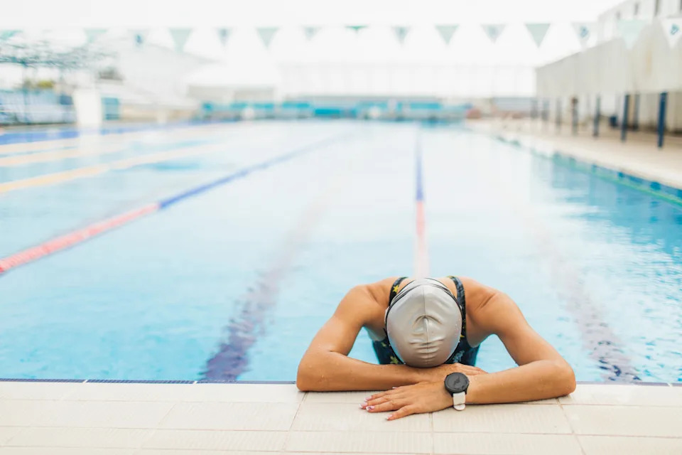 Pain and stress when losing at competitions. Annoyance and frustration. Melancholy and burnout in professional sports. Female athlete.