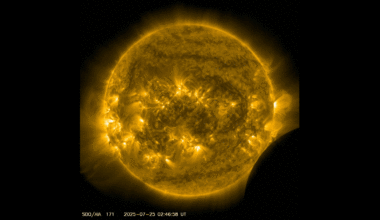 An animation of the moon passing in front of the sun