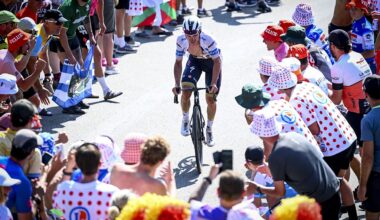 Belgian Remco Evenepoel of Soudal Quick-Step pictured in action during stage 12 of the 2025 Tour de France cycling, from Auch to Hautacam (181 km), on Thursday 17 July 2025 in France. The 112th edition of the Tour de France starts on Saturday 5 July in Lille, France, and will finish in Paris, France on the 27th of July. BELGA PHOTO POOL VINCENT KALUT (Photo by POOL VINCENT KALUT / BELGA MAG / Belga via AFP)