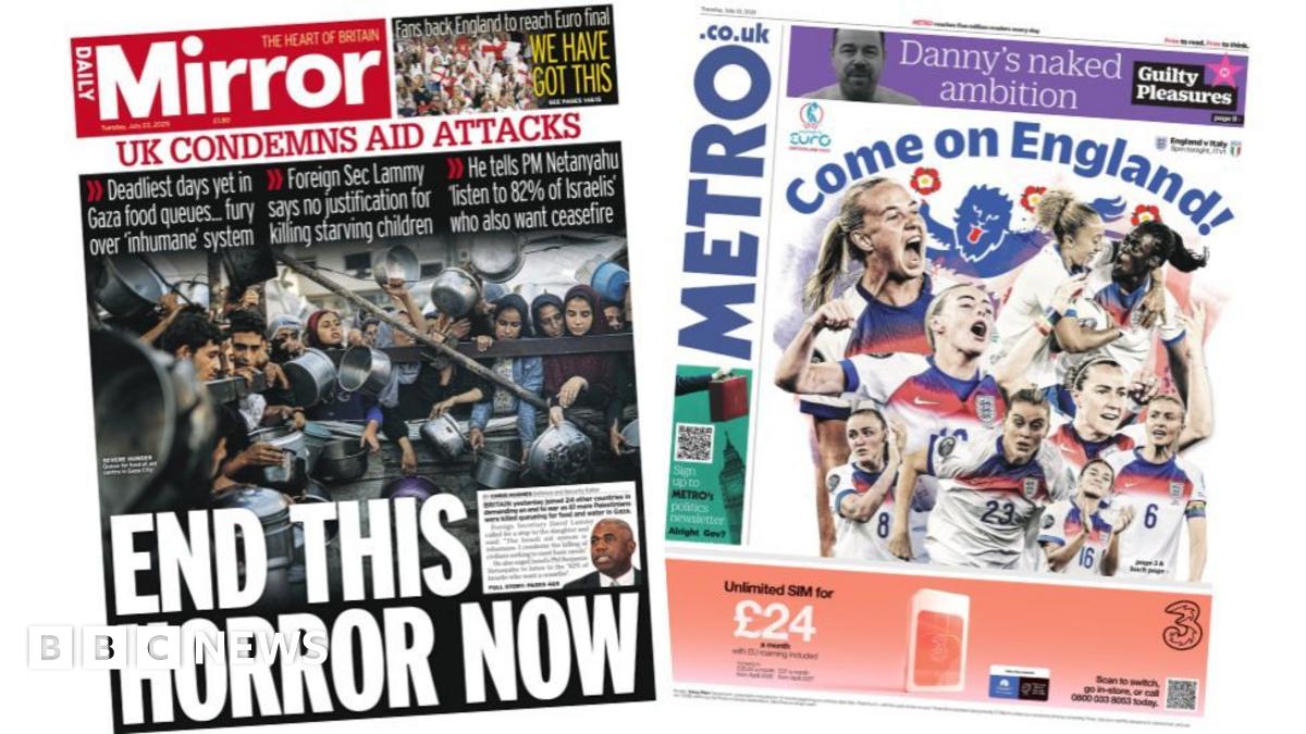 The headline on the front page of the Daily Mirror reads: "End this horror now".