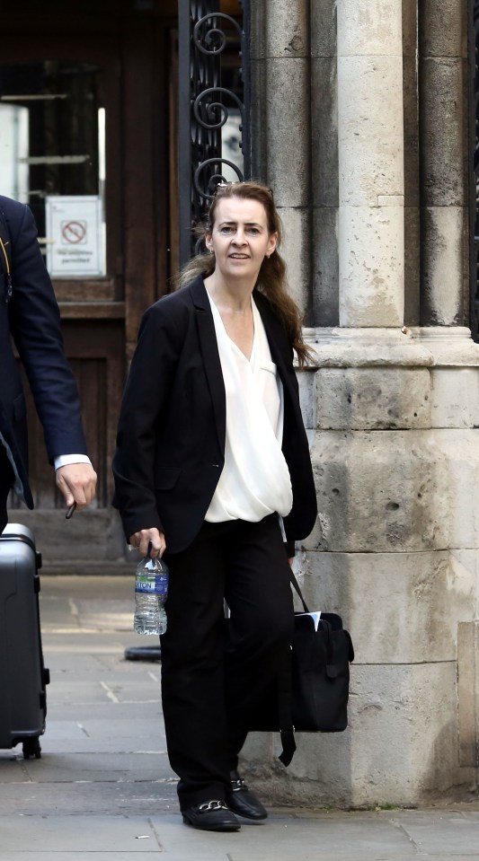 Brenda Duggan outside Central London County Court.
