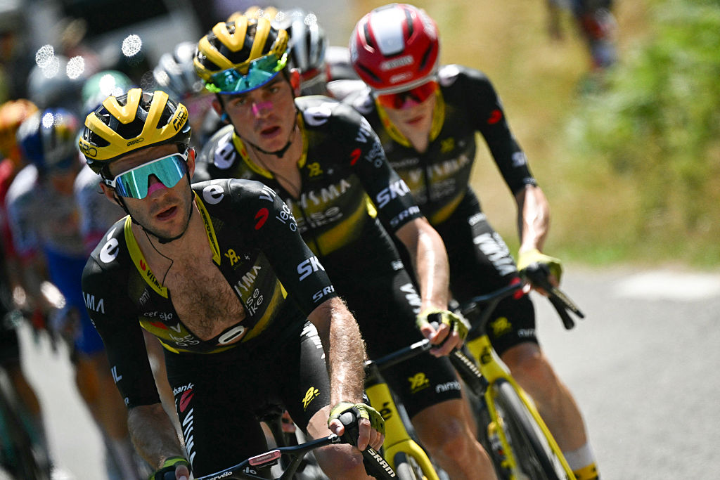 Simon Yates, Sepp Kuss and Jonas Vingegaard at the Tour de France
