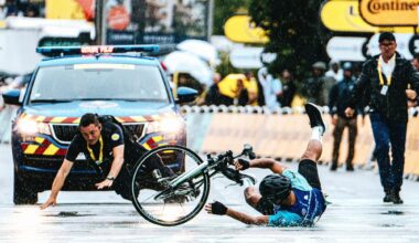 Do not ride on the course if you are not a Tour de France rider