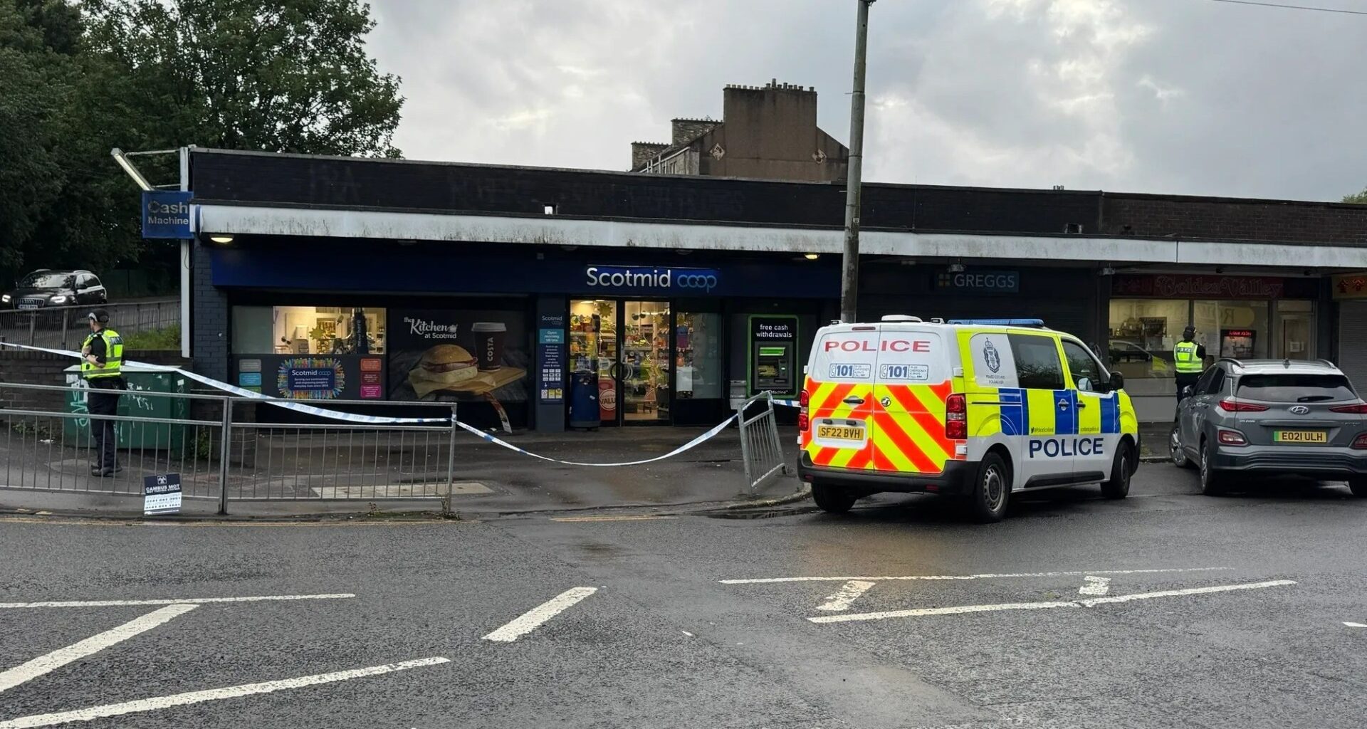 Police race to Scots shop and seal off street amid major incident