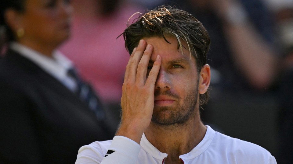 The Brit's time at SW19 for this year's tournament came to an end