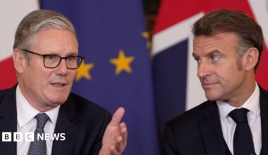 Sir Keir Starmer and French President Emmanuel Macron