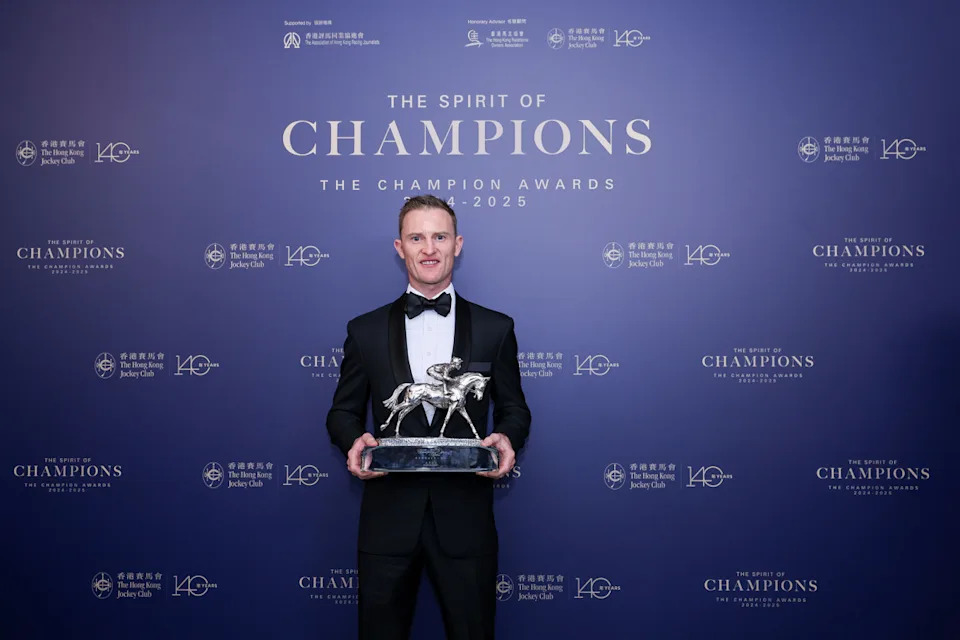 <em>Zac Purton, eight-time winner of the Champion Jockey title</em>HKJC photo