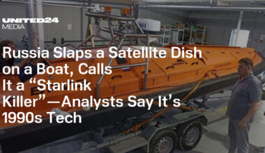Russia Slaps a Satellite Dish on a Boat, Calls It a “Starlink Killer”—Analysts Say It’s 1990s Tech — UNITED24 Media