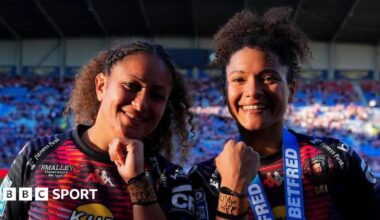 Sisters Shaniah Power (left) and Tiana Power both scored against Warrington