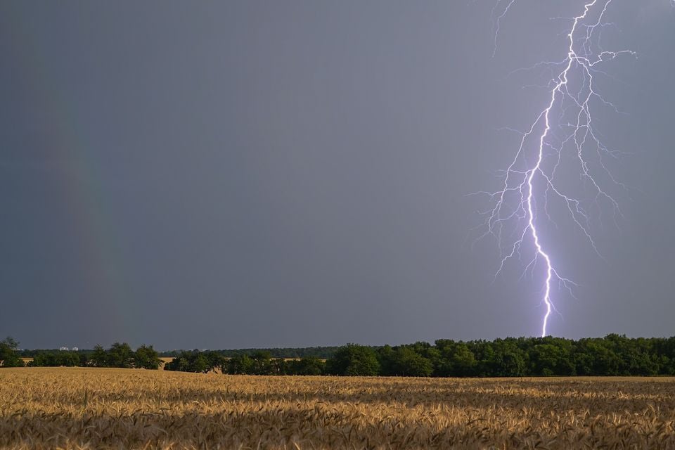 Lightning strikes and hail are also possible, the Met Office said. Stock photo