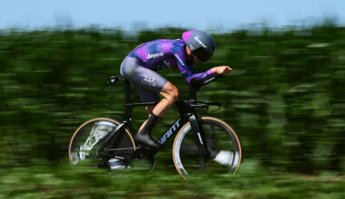 CAEN, FRANCE - JULY 09: Ben O'Connor of Australia and Team Jayco AlUla competes during the 112th Tour de France, Stage 5 a 33km individual time trial stage from Caen to Caen / #UCIWT / on July 09, 2025 in Caen, France. (Photo by Dario Belingheri/Getty Images)