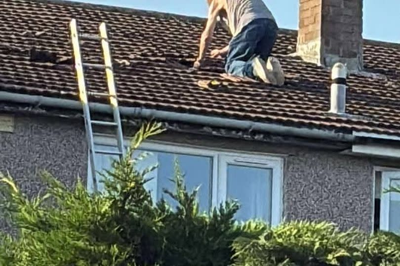 Repairs to a roof in St George were needed after the 'mini tornado' -Credit:submitted