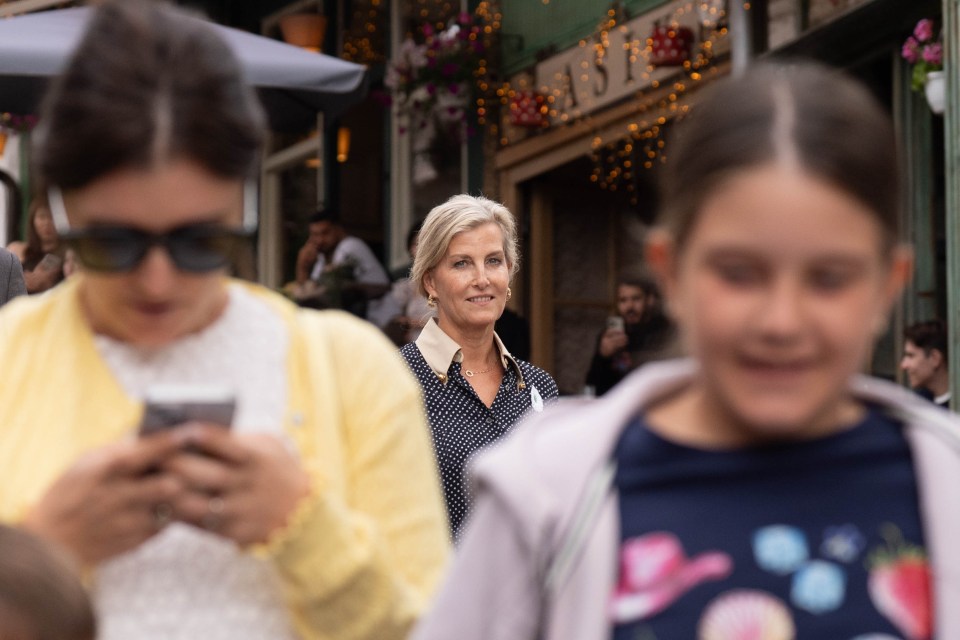 The Duchess of Edinburgh in Sarajevo's old town.