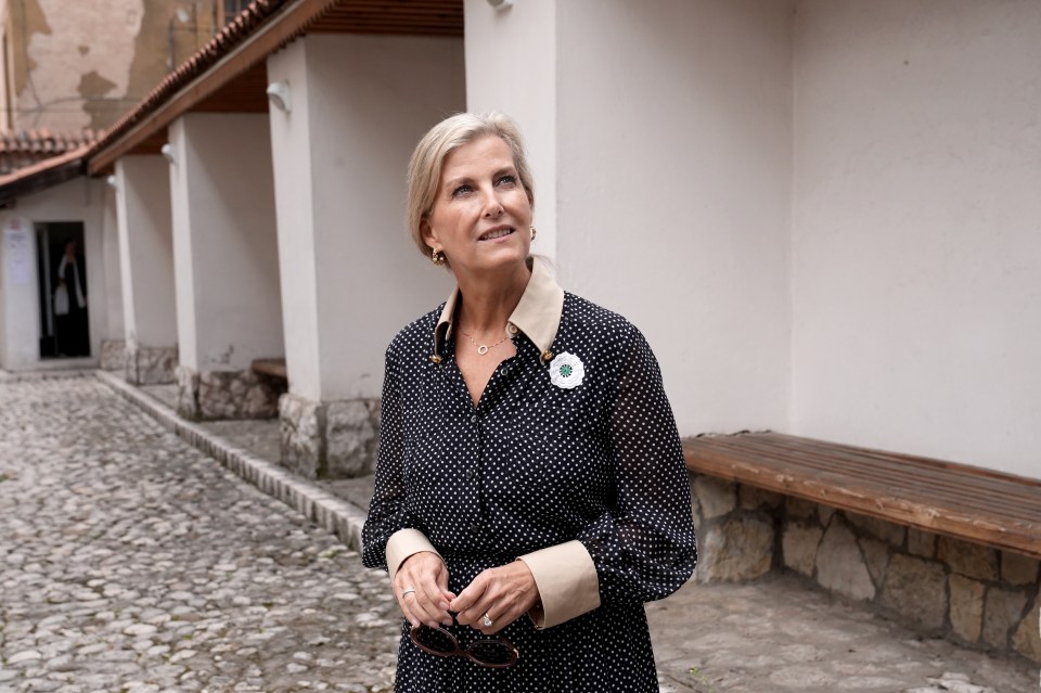 The Duchess of Edinburgh in Sarajevo's Old Town.
