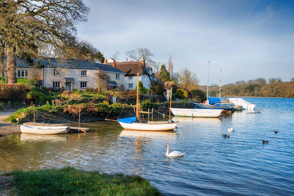 The tiny village of St Clement situated on the banks of the Tresillian River near Truro